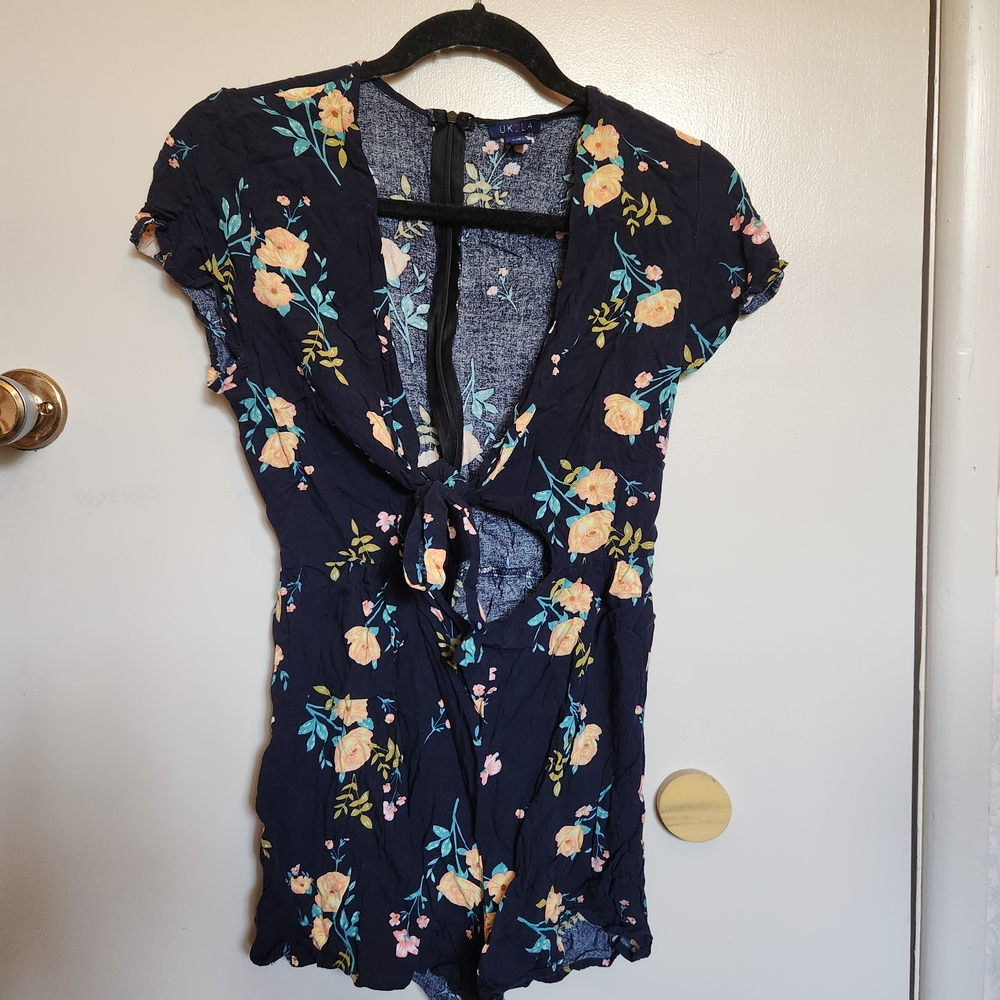 UK2LA Navy Floral Romper